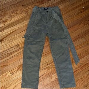 Topshop Green Chinos with Belt